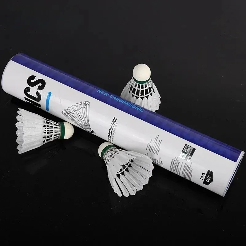 Nylon Shuttlecock 12 - 12 قطعة NCS الكربون الصوت الريشة