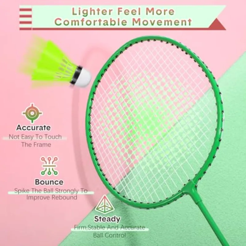 مجموعة مضارب تنس الريشة مكونة  - مراجعة Nylon Shuttlecock 12 وسعره