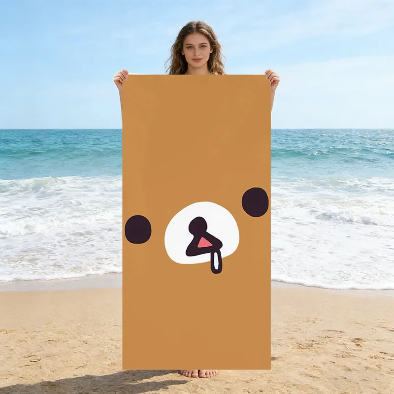 منشفة شاطئ مضحكة بتصميم الدب،  - مراجعة Towel Small Sport وسعره