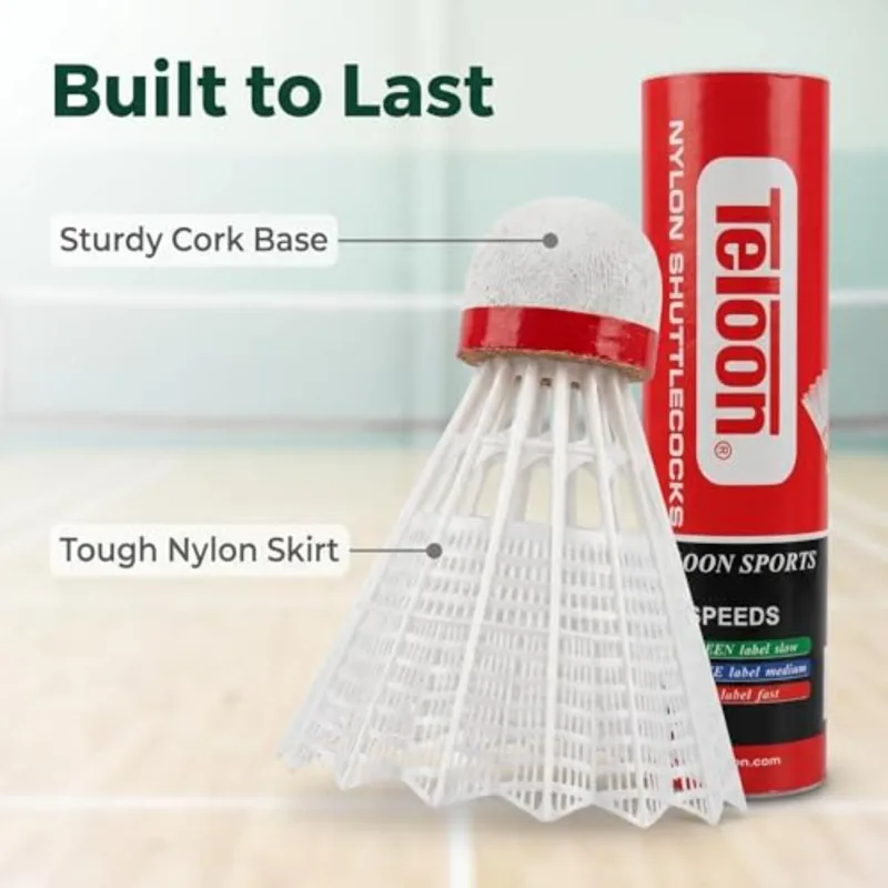 ريشات بادمنتون من النايلون - ر - مراجعة Nylon Shuttlecock 12 وسعره