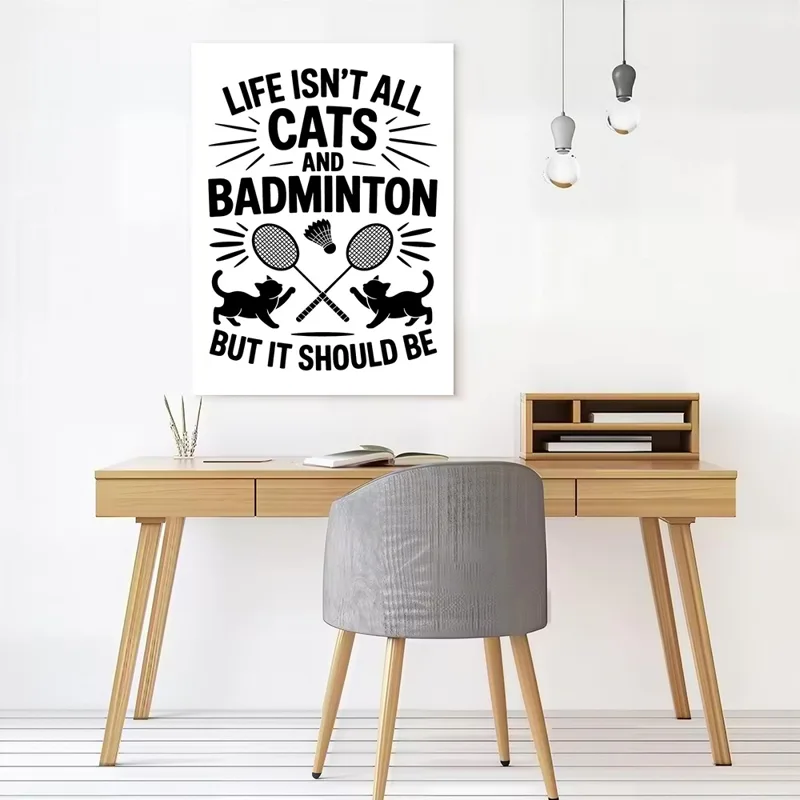 لوحة فنية جدارية قماشية بتصميم - مراجعة Badminton Quotes Funny وسعره
