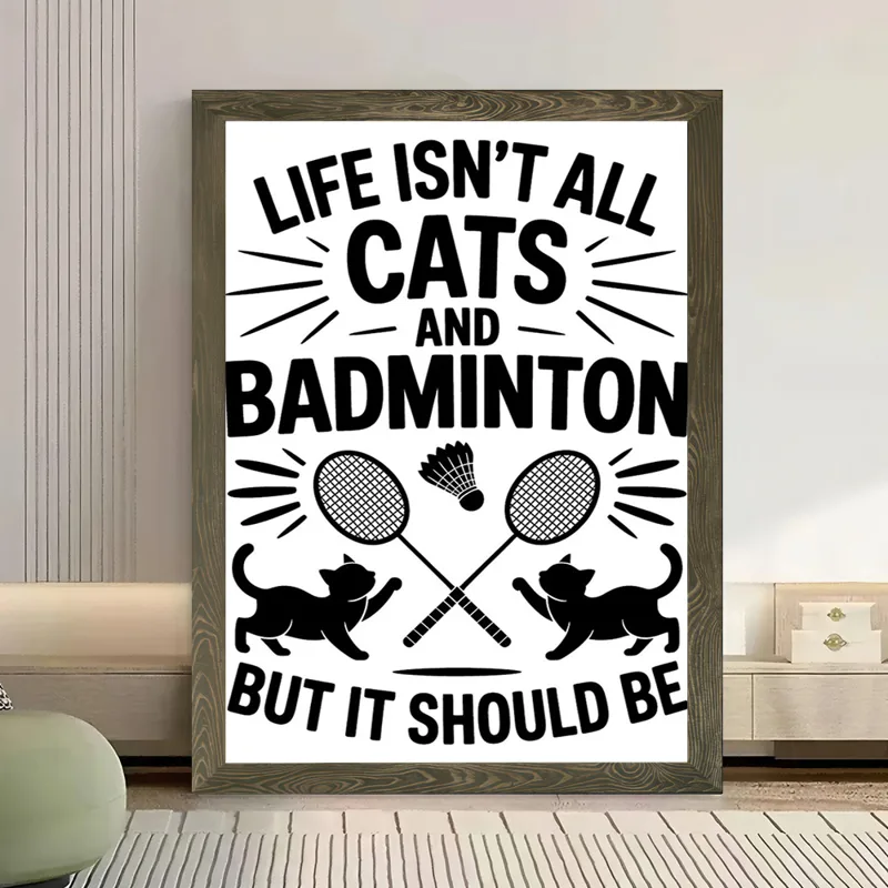 لوحة فنية جدارية قماشية بتصميم - مراجعة Badminton Quotes Funny وسعره