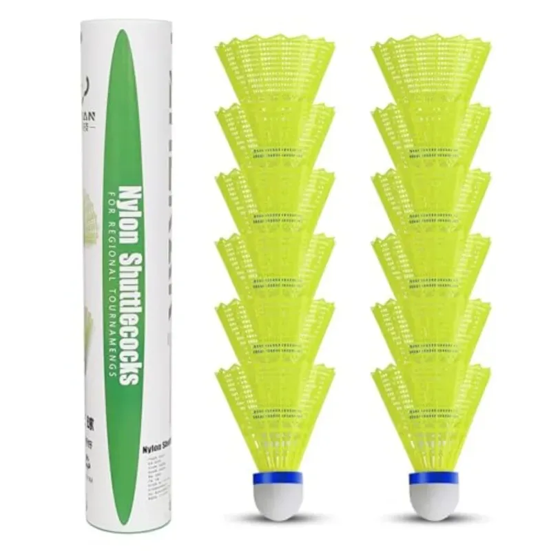 ريشات بادمنتون من ريش الإوز، 1 - مراجعة Nylon Shuttlecock 12 وسعره