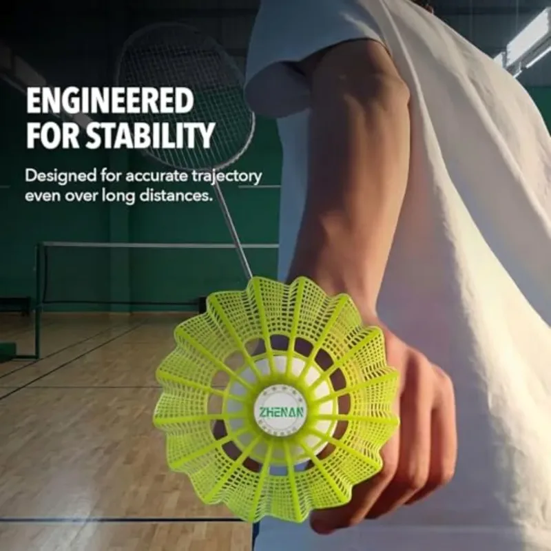ريشات بادمنتون من ريش الإوز، 1 - مراجعة Nylon Shuttlecock 12 وسعره