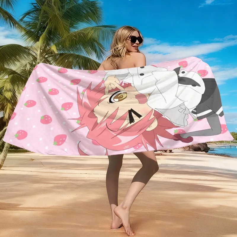 منشفة شاطئ بتصميم فتاة أنمي، م - مراجعة Towel Small Sport وسعره